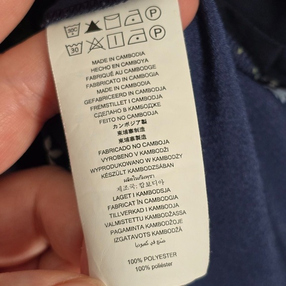 Michael Kors Blouse Womens 3X Blue Floral Zip Front Roll Tab Sleeve Office - Picture 7 of 12